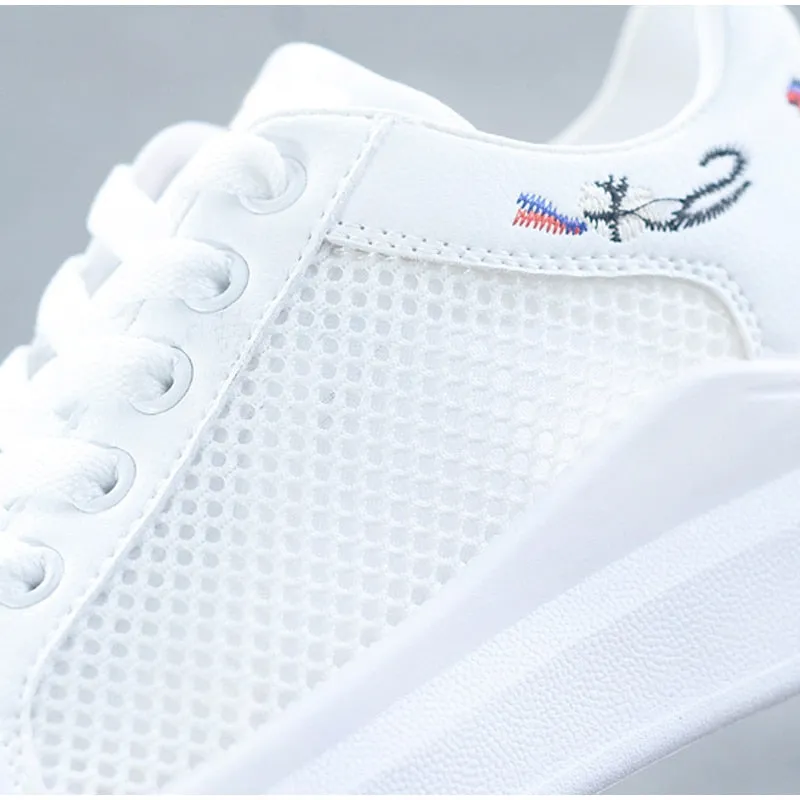 Women's Summer Breathable Mesh Embroidered Sneakers