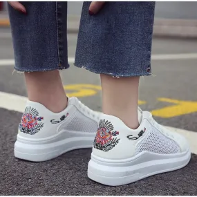 Women's Summer Breathable Mesh Embroidered Sneakers